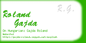 roland gajda business card